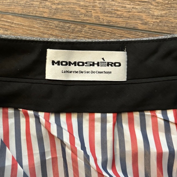 Momoshero Pinstripe Pleated Asymmetrical Mini Skirt Sz XS - Picture 4 of 8